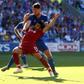 Going down: Liverpool's Egyptian midfielder Mohamed Salah is fouled by Cardiff defender Sean Morrison and a penalty is awarded