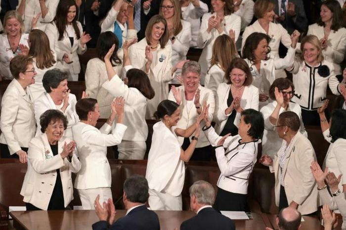 A group of female US Democratic lawmakers chose to wear white during President Donald Trump's State of the Union address last month in solidarity with women and a nod to the suffragette movement