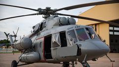 A military helicopter