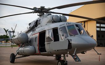 A military helicopter