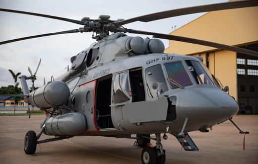 A military helicopter