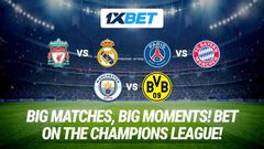 Bet on the best matches of the Champions League round 4 on 1xBet!