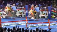 Angry Bukom boxer throws opponent outside the ring after taking heavy 'blows' (Video)