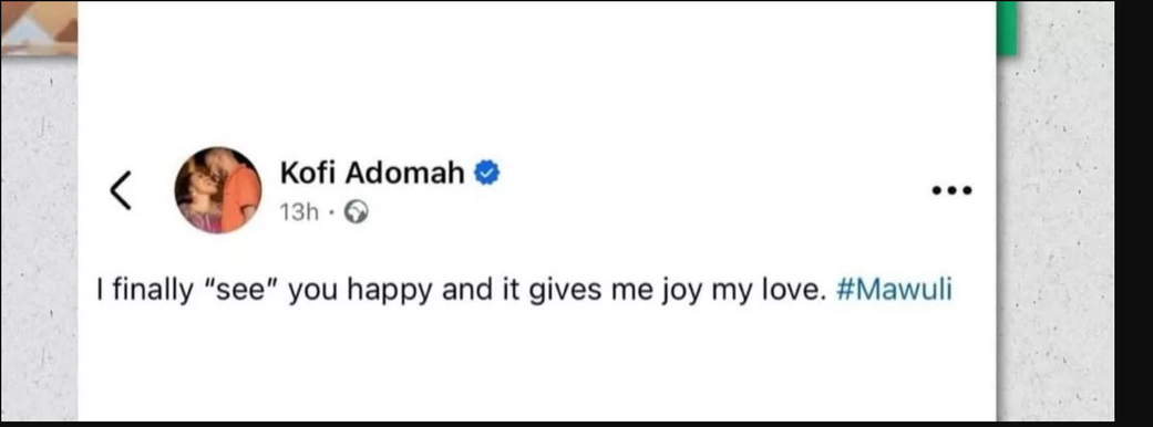 Kofi Adomah speaks about the status of his eyesight after wife’s celebration