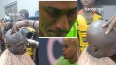 Barcelona fan painfully gets ‘Sakora’ cut by friends after Inter Milan defeat (Video)