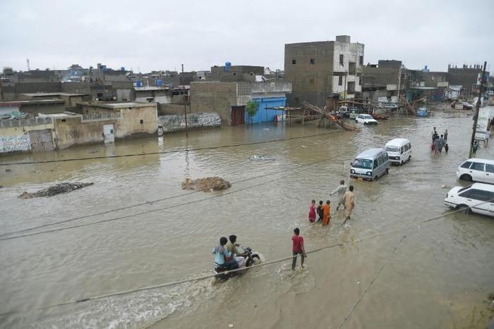 Government hospitals in Karachi said 12 people had died in recent days in flood-related incidents
