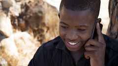 Boy using a phone