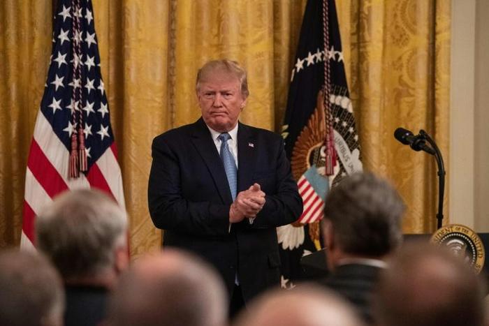US President Donald Trump, pictured on July 8, has called the British ambassador to the United States "a very stupid guy"