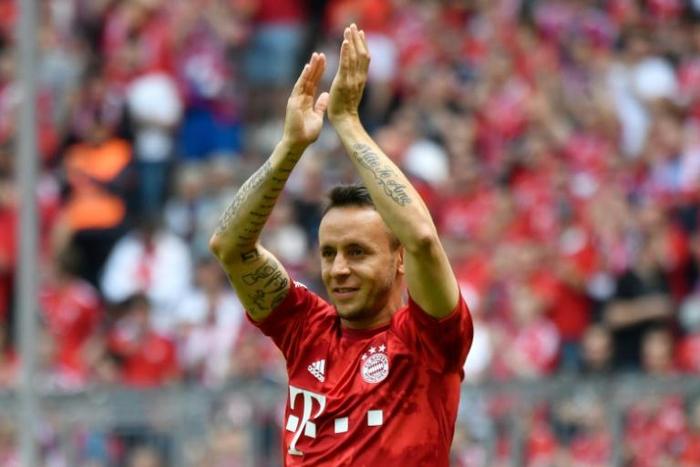 Rafinha was given an emotional send-off when he played his final game for Bayern Munich last month