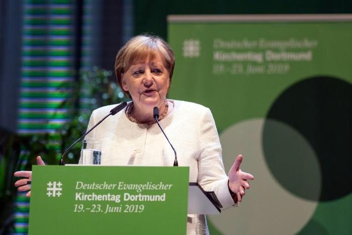 Merkel said her government takes extremist violence, "very, very seriously" days after a local politician was shot dead by a far-right sympathiser