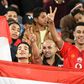 Egyptian fans cheer for their team ahead on an Africa Cup of Nations qualifier football match against Tunisia at the Borg El Arab Stadium near Alexandria on November 16, 2018