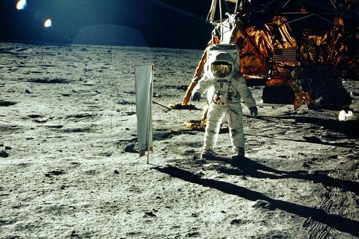 Astronaut Buzz Aldrin on the Moon's Sea of Tranquility
