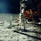 Astronaut Buzz Aldrin on the Moon's Sea of Tranquility