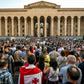Georgians began protesting in front of the Parliament building in Tbilisi last week
