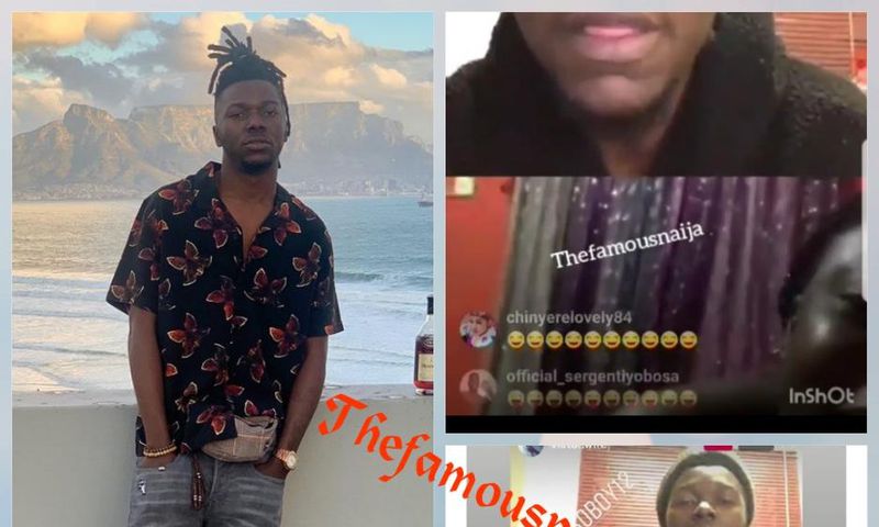Female fan celebrates Isokoboy's birthday in style, bares nipples in live video