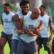 Black Stars players at training