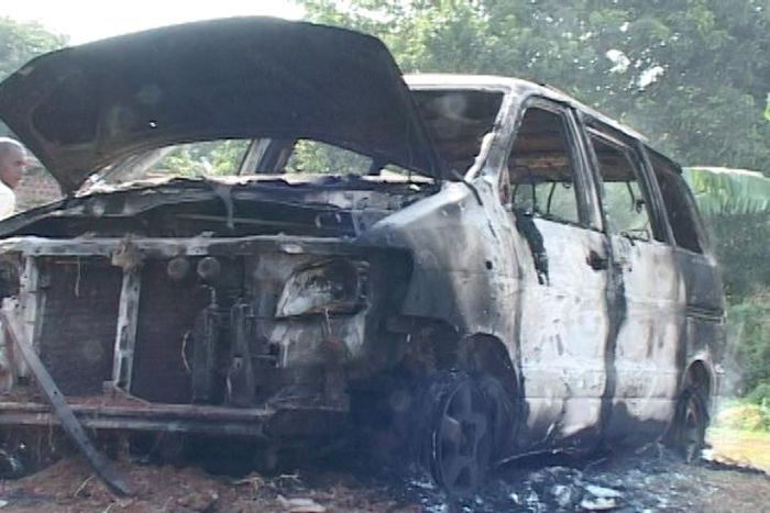 Car burnt to ashes on Tema Motorway (File photo)