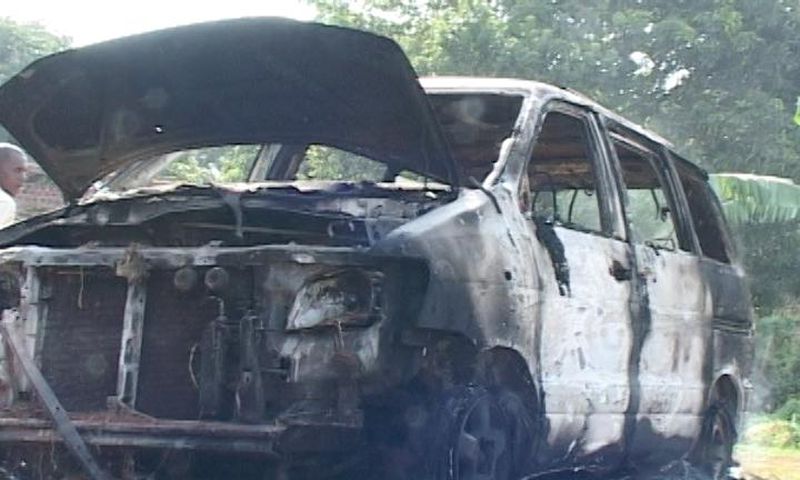 Car burnt to ashes on Tema Motorway (File photo)