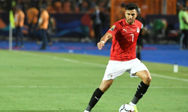Egypt midfielder Mahmoud 'Trezeguet' Hassan in action at the 2019 Africa Cup of Nations