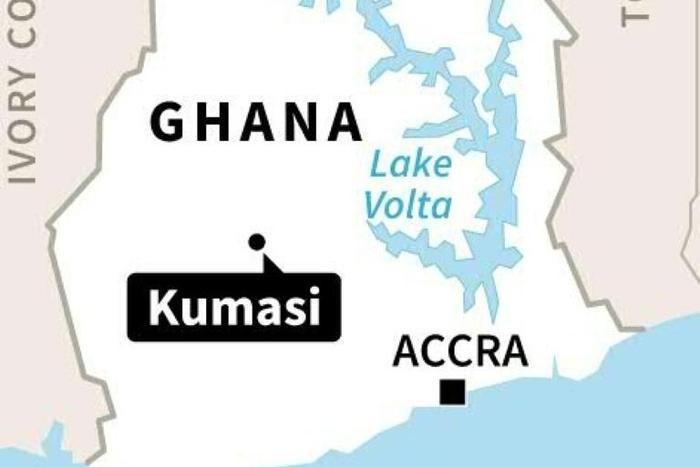 Map shows location of Kumasi, where the two women were kidnapped