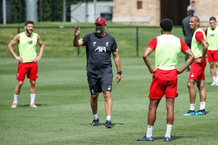 Liverpool manager Jurgen Klopp puts his players through their paces ahead of the club's US tour opener on Friday