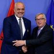 European Commission President Jean Claude Juncker (R), had warned Albania's Prime Minister Edi Rama to expect disappointment about accession talks