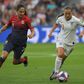 Fran Kirby (R) in action for England against Norway on Thursday. Phil Neville's team won 3-0 to advance to the semi-finals of the women's World Cup
