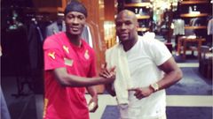 Asamoag Gyan and Mayweather