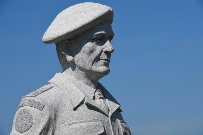 France honoured the officer, Philippe Kieffer, who led a small yet symbolic French force that stormed the Normandy beaches alongside Allied forces 75 years ago