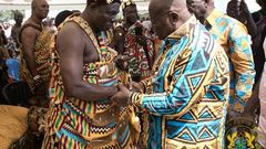 President Nana Addo Dankwa Akufo-Addo with Odeifuor Afoakwa