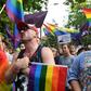 Supporters of LGBT+ rights protest in Warsaw against the city's Archbishop