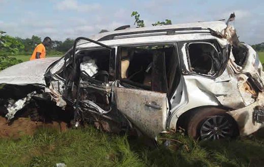 The car of the MDCEs after the accident