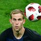 Heart scare: Croatia defender Ivan Strinic in action in the World Cup final