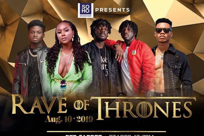 KiDi, Kuami Eugene, Dope Nation & Veana Negasi for Rave of Thrones