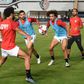 The dismissal of Amr Warda (2nd-R) has left Egypt a player down in the tournament