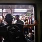 Protesters prevented the doors of subway trains closing