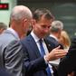 Britan's Foreign Secretary Jeremy Hunt (2nd L) talks with his counterparts Stef Blok (L) from the Netherlands and Jacek Czaputowicz (R) from Poland at a meeting in Brussels. Hunt has warned that the "small window" left to save the Iran nuclear deal was...