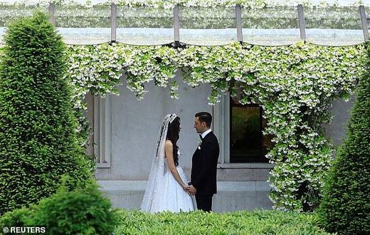 The couple married at a lavish ceremony set to the stunning backdrop of the Bosporous Strait