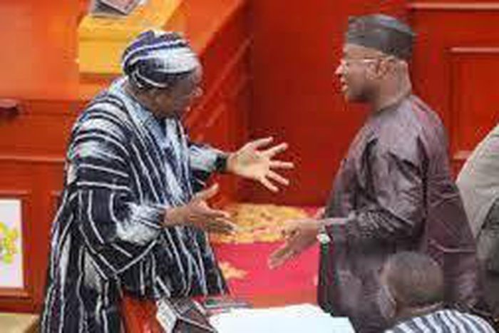 Alban Bagbin and Osei Kyei Mensah-Bonsu in Parliament