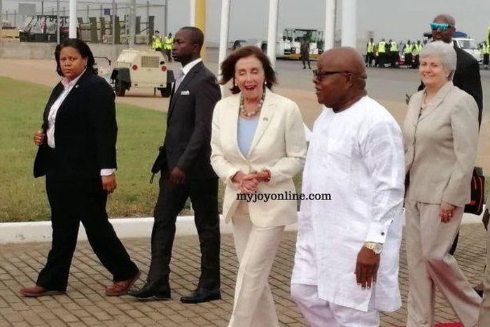 Speaker Pelosi, congressional delegation arrive in Ghana