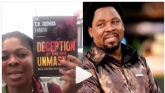 Woman writes a whole book on how TB Joshua raped her for 14 good years (video)
