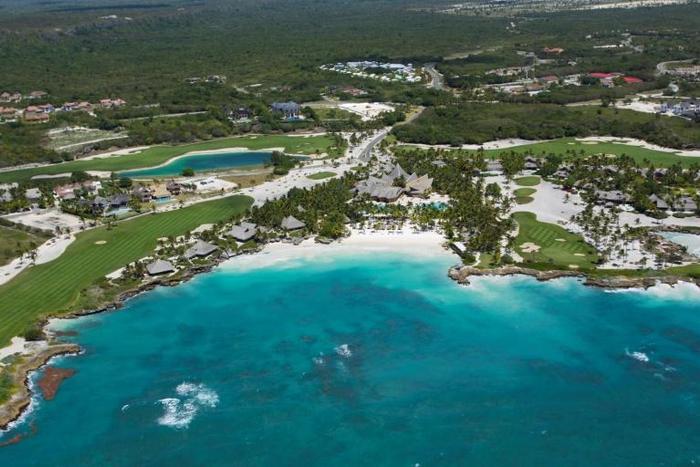 Aerial view of Punta Cana, in the east of the Dominican Republic