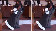 Chaos in courtroom as female judge is sentenced and dragged on the floor to prison (video)