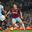 Nasri played against Kompany during his brief stint at West Ham last season