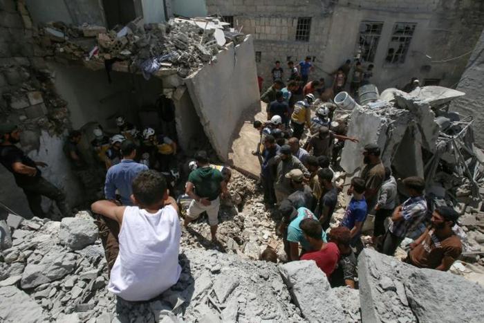 At least 10 civilians were killed in Friday's regime air strikes