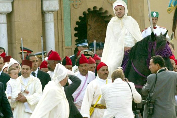 Moroccan King Mohammed VI celebrates the annual pledge to the monarchy on July 31, 2004