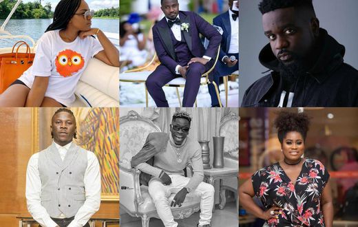 Yvonne Nelson, John Dumelo, Sarkodie, Stonebwoy, Shatta Wale and Lydia Forson