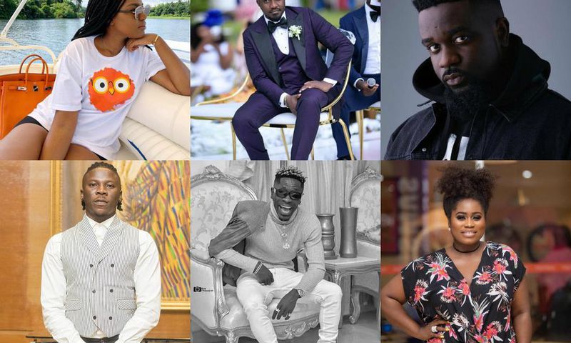 Yvonne Nelson, John Dumelo, Sarkodie, Stonebwoy, Shatta Wale and Lydia Forson