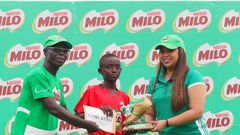 Aweiman Primary's Ameka Edward won the Goal King with nine goals