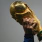 France forward Antoine Griezmann lifts the Fifa World Cup trophy after last year's final in Moscow